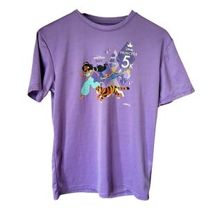 Run Disney Princess 5K Aladdin Jasmine Jersey Knit Top Lilac Girls -Size XL